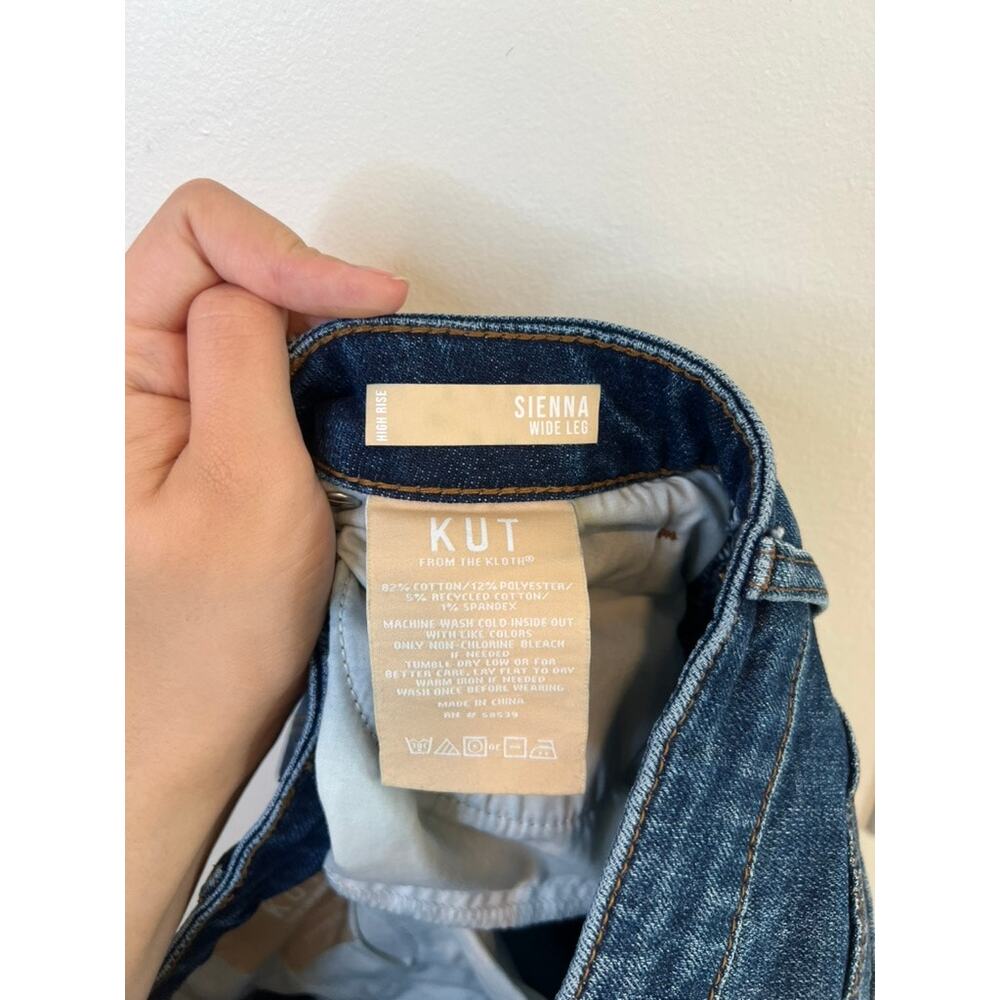 KUT from the Kloth Sienna High Rise Wide Leg Cropped Jeans 4 - Picture 4 of 4